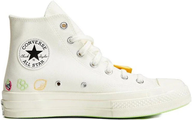 Converse 1970s 水果刺繡 香蕉鞋帶扣 耐磨透氣 高筒 帆布鞋 男女同款 白色 Order Converse 1970s 水果刺繡 香蕉鞋帶扣 耐磨透氣 高筒 帆布鞋 男女同款 白色