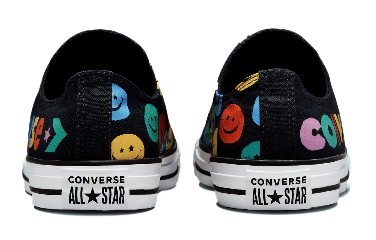 Purchase Converse Chuck Taylor All Star 時尚潮流帆布鞋 黑色 笑臉印花 男女同款