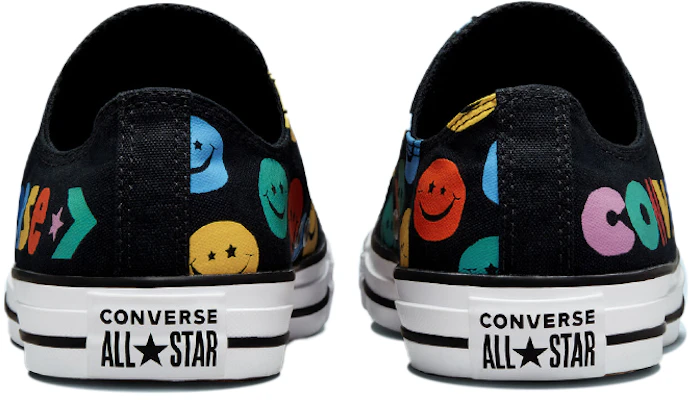 Converse Chuck Taylor All Star 時尚潮流帆布鞋 黑色 笑臉印花 男女同款 Purchase Converse Chuck Taylor All Star 時尚潮流帆布鞋 黑色 笑臉印花 男女同款