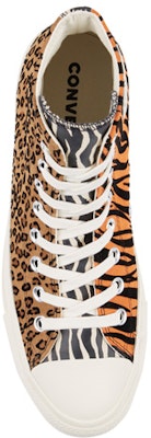 匡威 Chuck Taylor All Star 动物纹麂皮高帮 '棕白' 165553C Lookbook 匡威 Chuck Taylor All Star 动物纹麂皮高帮 '棕白' 165553C