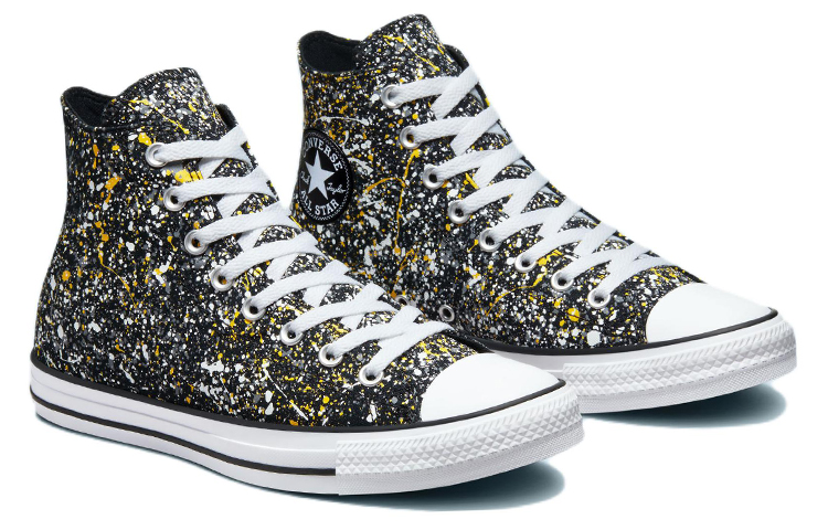 Shop チャックテイラー ペイントスプラッター 黒黄 (Chuck Taylor ペイント 黒黄) A00468F