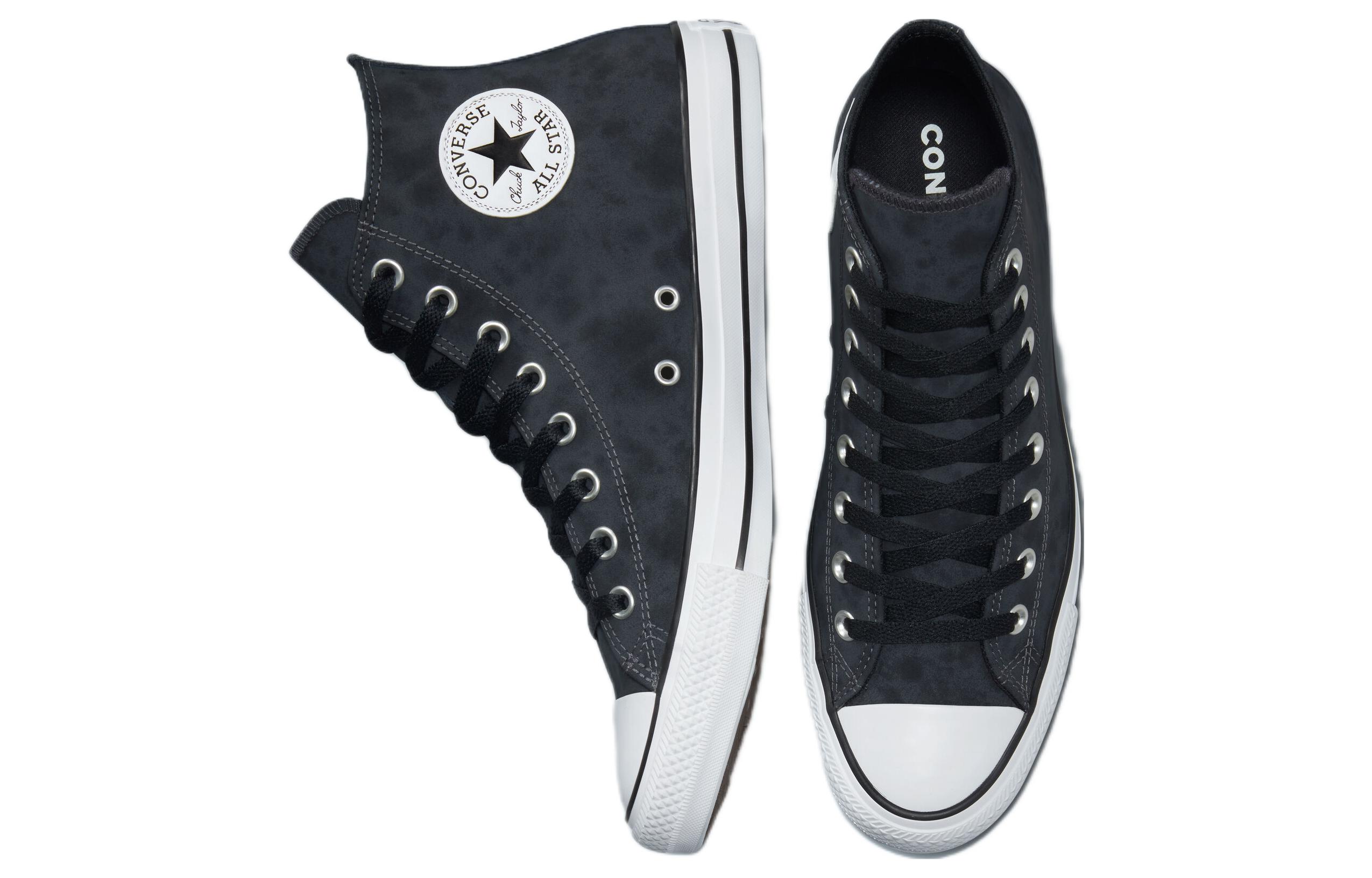 Converse Chuck Taylor All Star Distressed Leather High 'Dark Smoke Grey Black' 圖 4