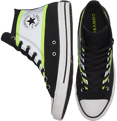 Converse Chuck Taylor All Star Hi-Vis 減震包覆性防滑 高筒 板鞋 男女兩用 黑綠灰 Shop Converse Chuck Taylor All Star Hi-Vis 減震包覆性防滑 高筒 板鞋 男女兩用 黑綠灰