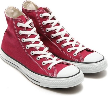 Converse 帆布 ALL STAR HI 帆布鞋 男女同款 紫紅色 Lookbook Converse 帆布 ALL STAR HI 帆布鞋 男女同款 紫紅色
