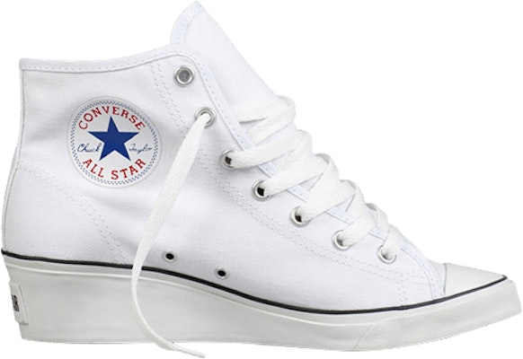 White top wedge converse