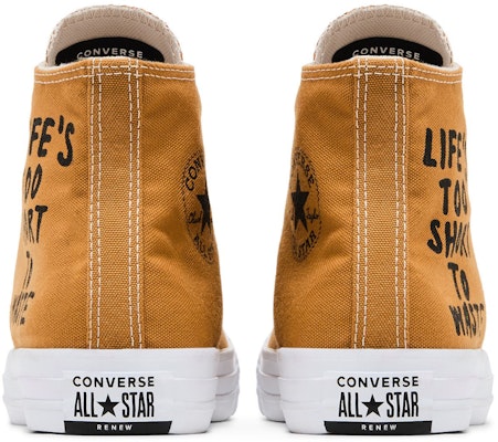 Converse Chuck Taylor All Star Hi Renew 'Life's Too Short To Waste' 164918C Details for Converse Chuck Taylor All Star Hi Renew 'Life's Too Short To Waste' 164918C