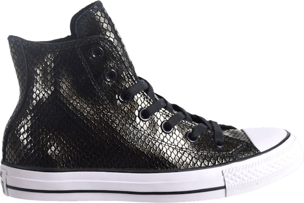 匡威Chuck Taylor全明星高帮“黑色金属鳞纹” 555966C Buy 匡威Chuck Taylor全明星高帮“黑色金属鳞纹” 555966C