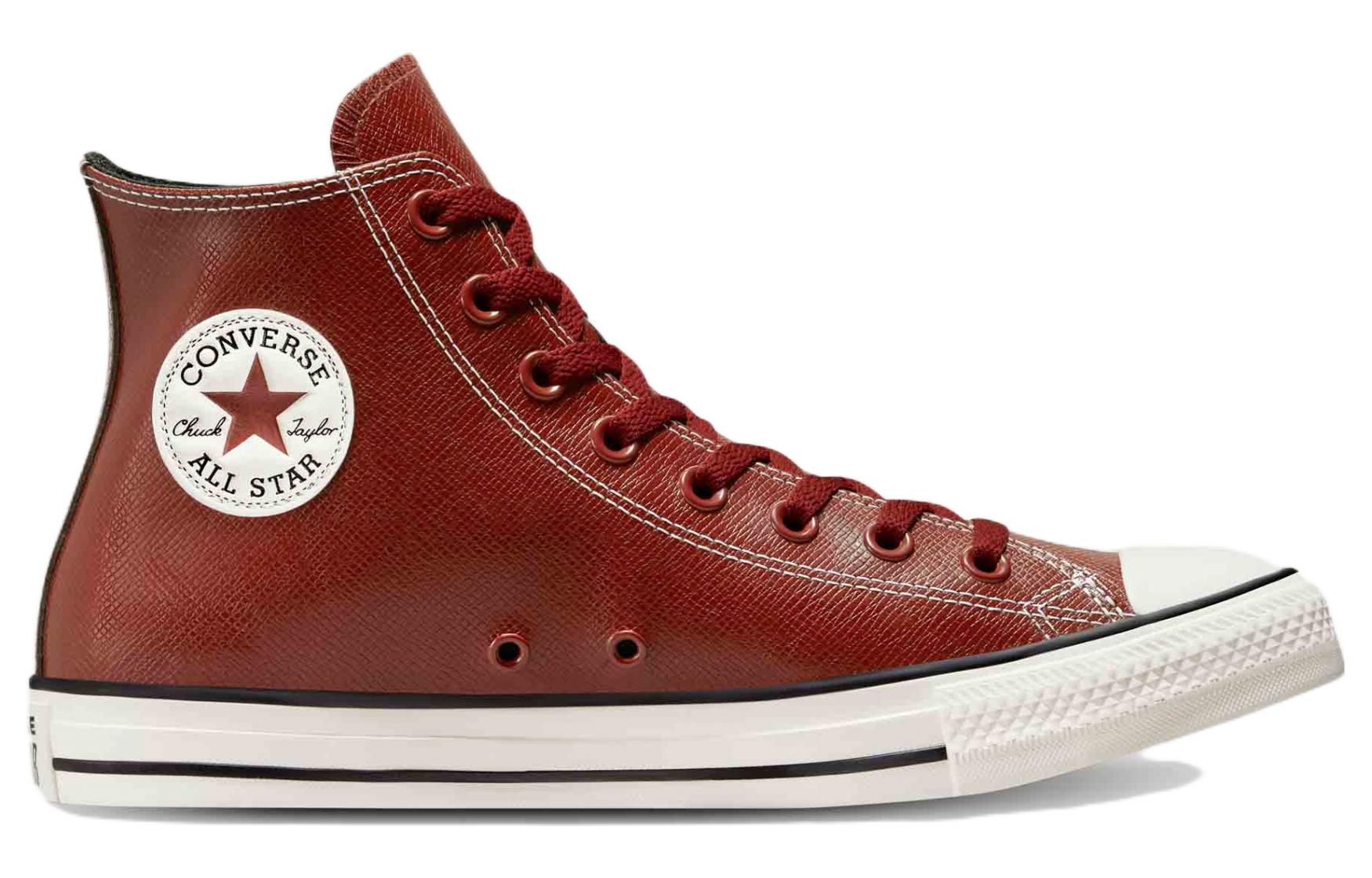 Converse Chuck Taylor All Star High 'Embossed Leather Dark Terracotta' 圖 2