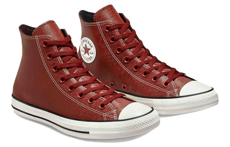 Converse Chuck Taylor All Star High 'Embossed Leather Dark Terracotta' 圖 3