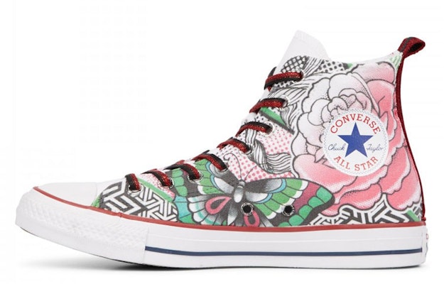 匡威Chuck Taylor全明星‘玫瑰纹身/光白’ 164520C Buy 匡威Chuck Taylor全明星‘玫瑰纹身/光白’ 164520C