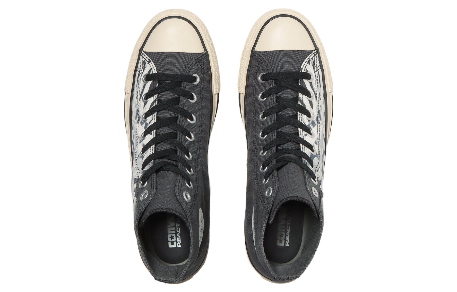 Shop 匡威All Star 防滑耐磨高筒帆布鞋 男女同款 灰白色