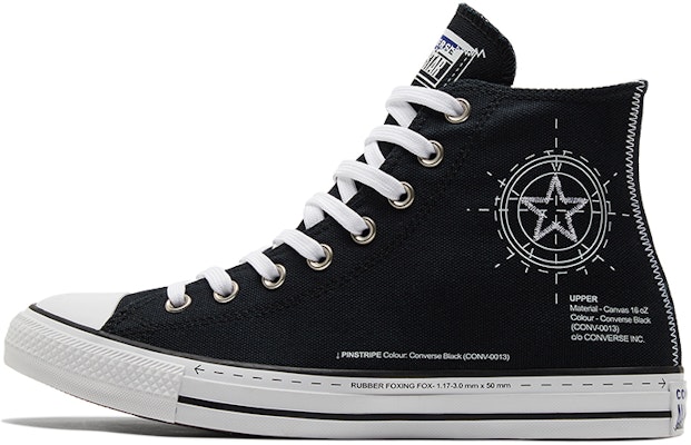 Black converse top non slip