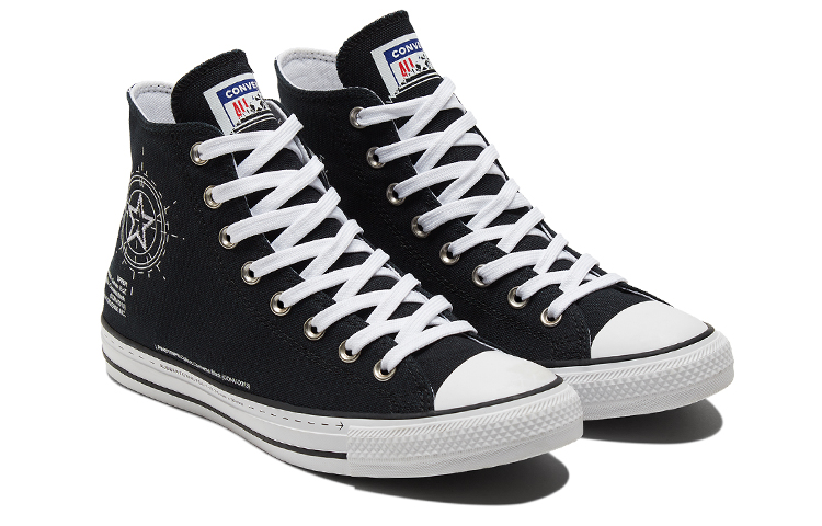 Lookbook Converse Chuck Taylor All Star 防滑耐磨輕便 高筒 帆布鞋 男女款 黑色