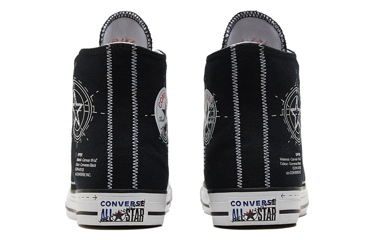 Shop Converse Chuck Taylor All Star 防滑耐磨輕便 高筒 帆布鞋 男女款 黑色