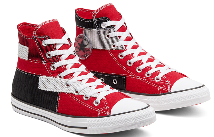 Lookbook Converse Chuck Taylor All Star Tinggi 'Patchwork - Merah Universiti' 168591C