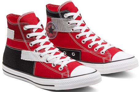 Converse Chuck Taylor All Star Tinggi 'Patchwork - Merah Universiti' 168591C Lookbook Converse Chuck Taylor All Star Tinggi 'Patchwork - Merah Universiti' 168591C