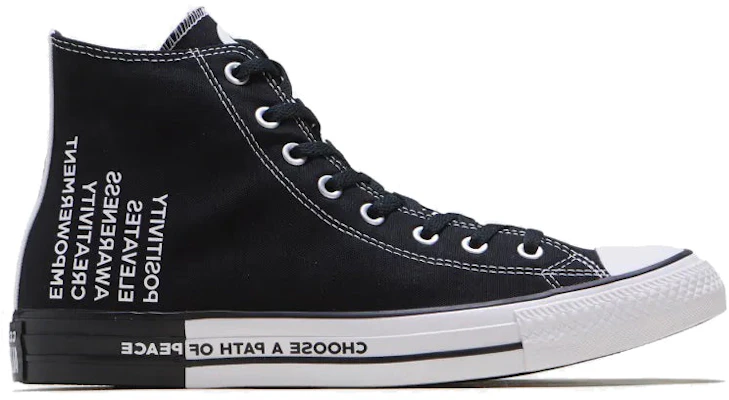 Converse Chuck Taylor All Star High 'Seek Peace - Hitam' 165766F Buy Converse Chuck Taylor All Star High 'Seek Peace - Hitam' 165766F
