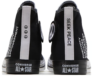 컨버스 척테일러 올스타 하이 '식 피스 - 블랙' 165766C Shop 컨버스 척테일러 올스타 하이 '식 피스 - 블랙' 165766C