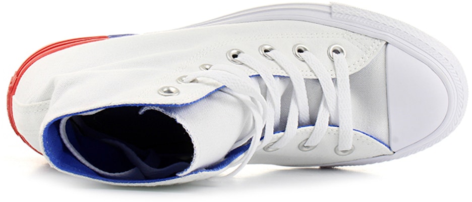 Converse Chuck Taylor All Star 防滑輕便 高筒 帆布鞋 男女款 白紅藍 Lookbook Converse Chuck Taylor All Star 防滑輕便 高筒 帆布鞋 男女款 白紅藍