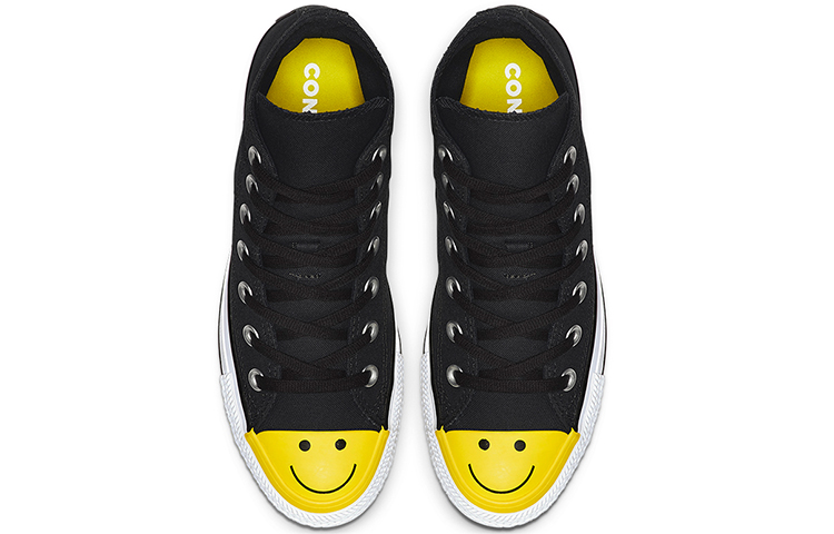 Lookbook コンバース チャックテイラー オールスター ハイ 'スマイリーフェイス - ブラック' 164423C