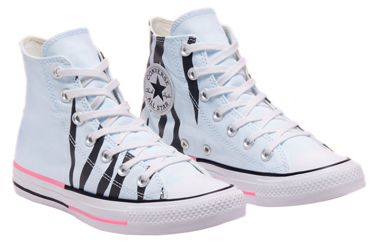 Converse Chuck Taylor All Star High 'Twisted Summer - Blue Zebra Print' 圖 3