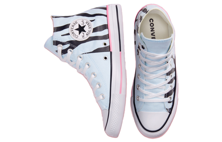 Converse Chuck Taylor All Star High 'Twisted Summer - Blue Zebra Print' 圖 4