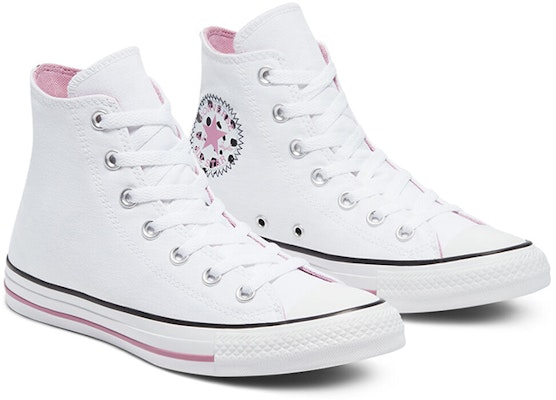 Converse Ctas Hi /Pink 'White' Kasut Tinggi Putih Merah Jambu 169015C Lookbook Converse Ctas Hi /Pink 'White' Kasut Tinggi Putih Merah Jambu 169015C