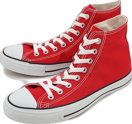 匡威帆布高筒全明星鞋 男女同款 紅色 Lookbook 匡威帆布高筒全明星鞋 男女同款 紅色
