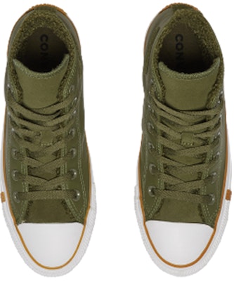 Converse Chuck Taylor All Star 高筒皮革 軍綠色 Shop Converse Chuck Taylor All Star 高筒皮革 軍綠色