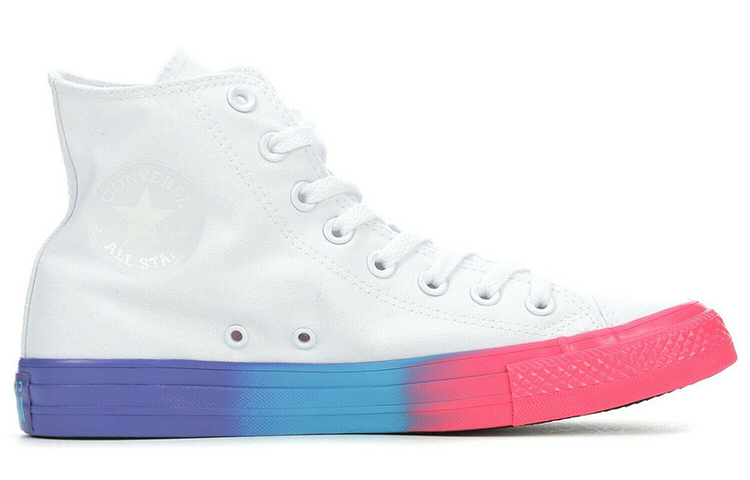 Order Converse Chuck Taylor All Star 高筒耐磨防滑休閒帆布鞋 彩虹白