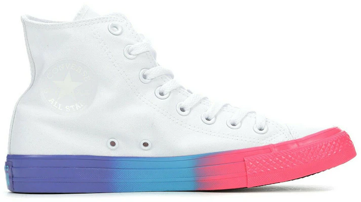 Converse Chuck Taylor All Star 高筒耐磨防滑休閒帆布鞋 彩虹白 Order Converse Chuck Taylor All Star 高筒耐磨防滑休閒帆布鞋 彩虹白
