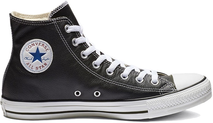 Converse Chuck Taylor All Star Leather Hi 'Black' 132170C Order Converse Chuck Taylor All Star Leather Hi 'Black' 132170C