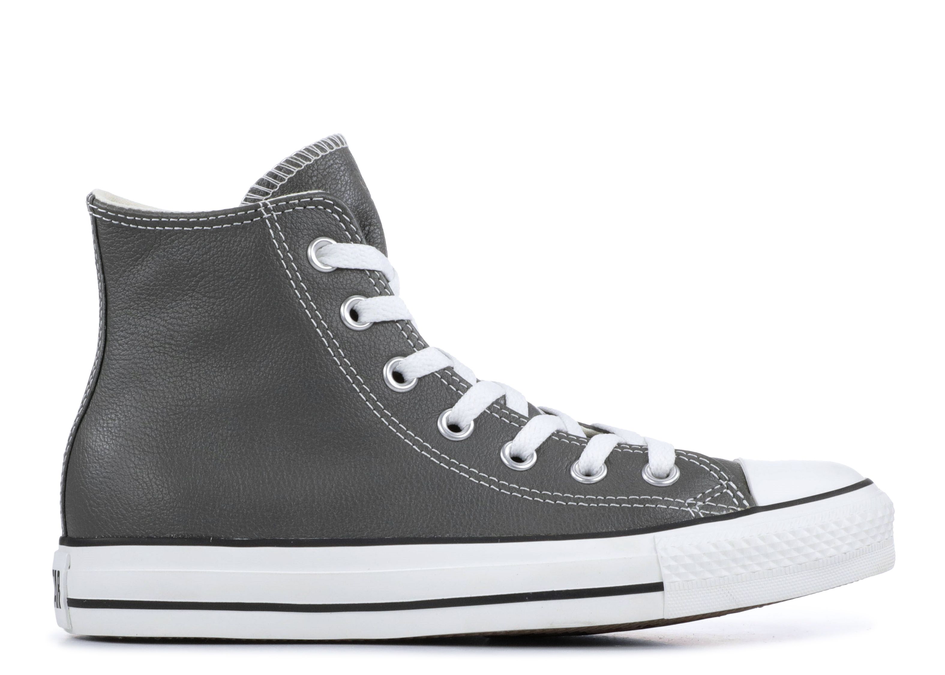 Buy Converse Chuck Taylor All Star Leather Hi ''Charcoal'' in Pelle Carbone. 132171C