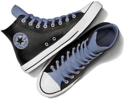 Converse Chuck Taylor All Star Kulit Tinggi 'Black Thunder Daze Blue' A06570C Shop Converse Chuck Taylor All Star Kulit Tinggi 'Black Thunder Daze Blue' A06570C