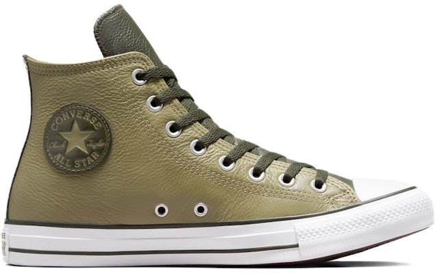 Converse Chuck Taylor All Star Kulit Tinggi 'Mossy Sloth Green' A06571C Order Converse Chuck Taylor All Star Kulit Tinggi 'Mossy Sloth Green' A06571C
