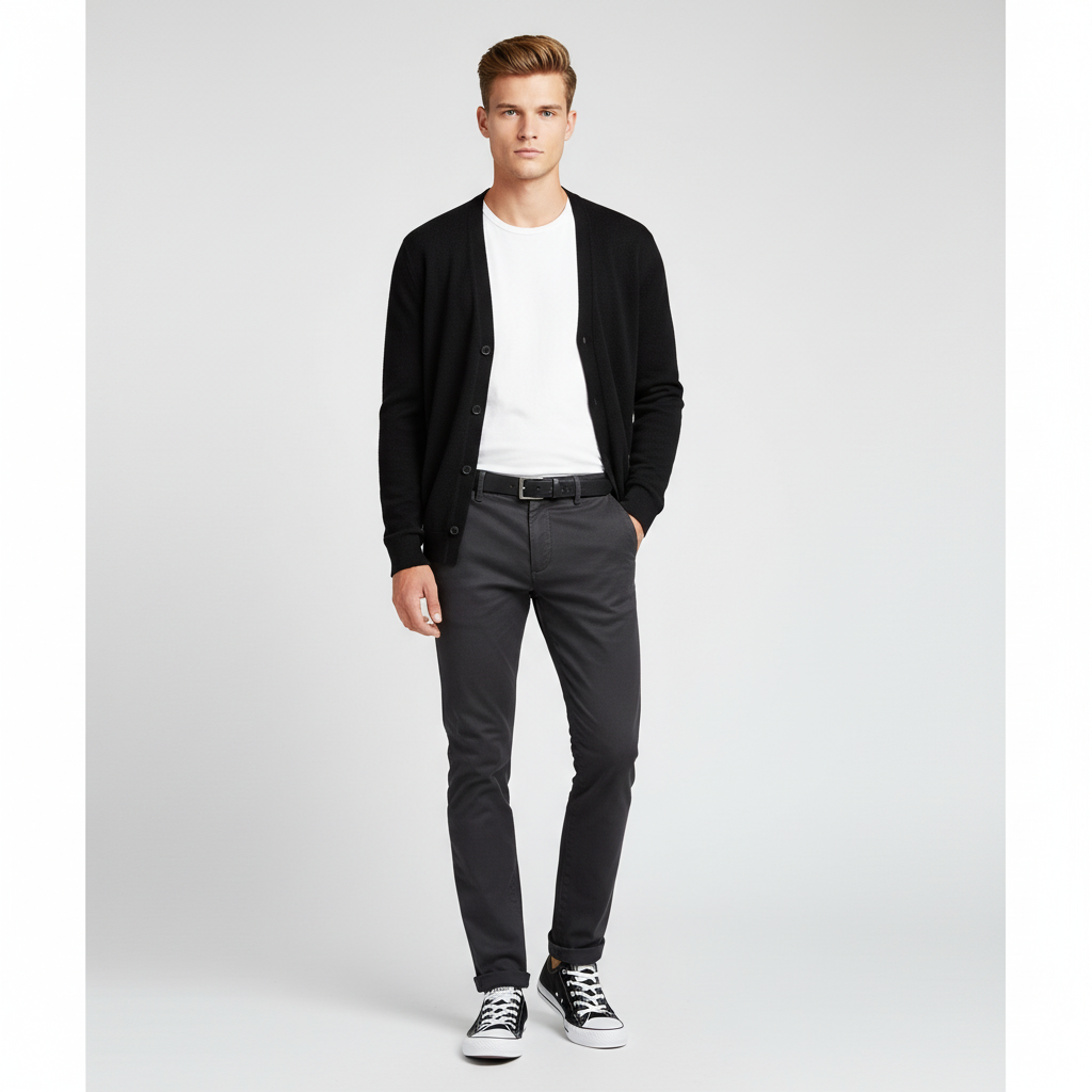 Lookbook Converse Chuck Taylor All Star Leather Ox 'Hitam' 132174C