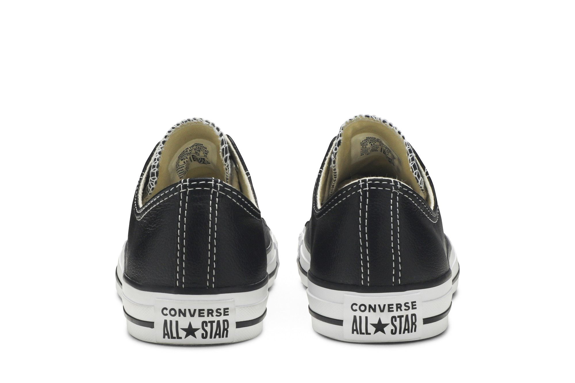 Cheap Converse Chuck Taylor All Star Leather Ox 'Hitam' 132174C