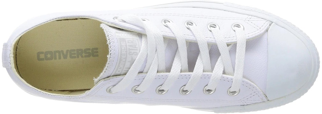 컨버스 척 테일러 올스타 가죽 옥스 '화이트 모노' 1T866 Shop 컨버스 척 테일러 올스타 가죽 옥스 '화이트 모노' 1T866