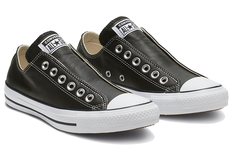 Converse Chuck Taylor All Star Leather Slip 'Black White' 圖 3