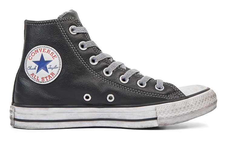 Converse Chuck Taylor All Star Leather Vintage Star Studs High Top 'Black White' 圖 2