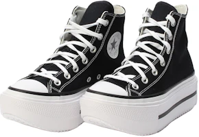 Shop Converse Chuck Taylor All Star Lift Double Stack 高筒黑白配色 A12975C