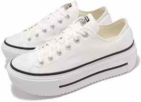 Shop Converse Chuck Taylor All Star Lift Double Stack Low 白黑 增高鞋 A15491C