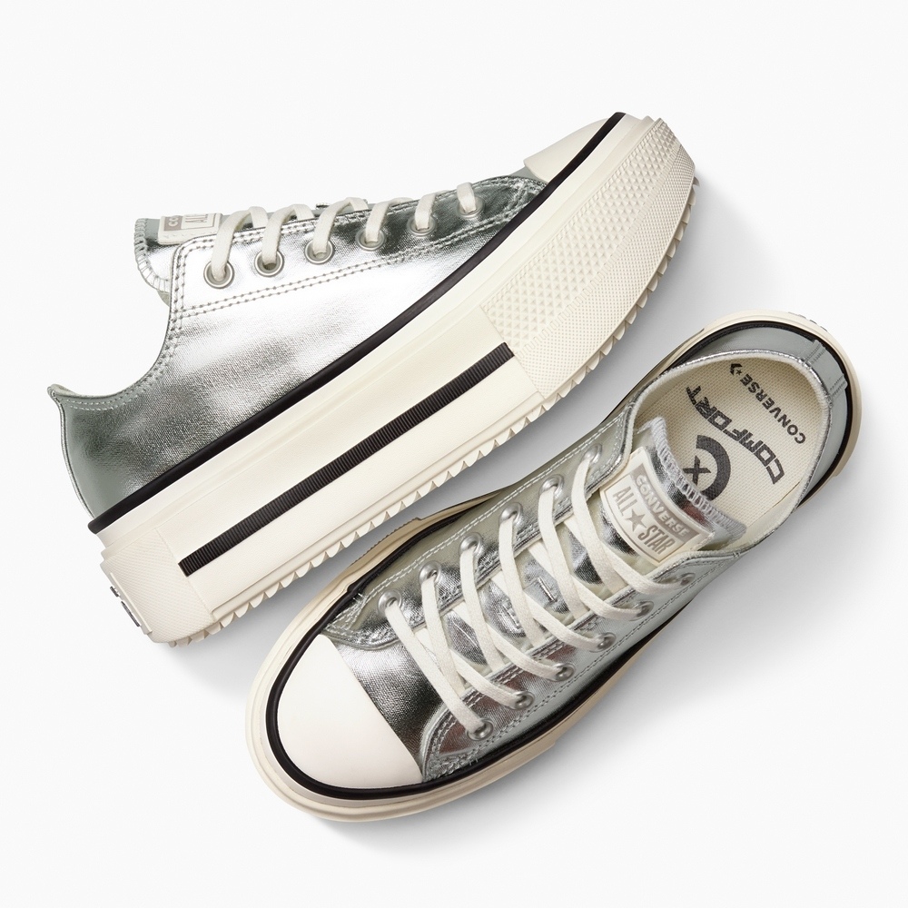 Purchase 匡威Chuck Taylor All Star Lift厚底银色休闲鞋 A16406C