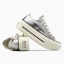 Sizing 匡威Chuck Taylor All Star Lift厚底银色休闲鞋 A16406C