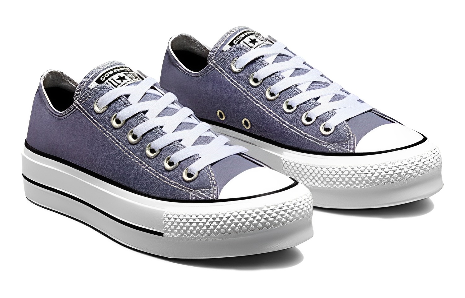 Lookbook Converse Chuck Taylor All Star Lift Platform Low 'Slate Lilac' Wanita A06179C