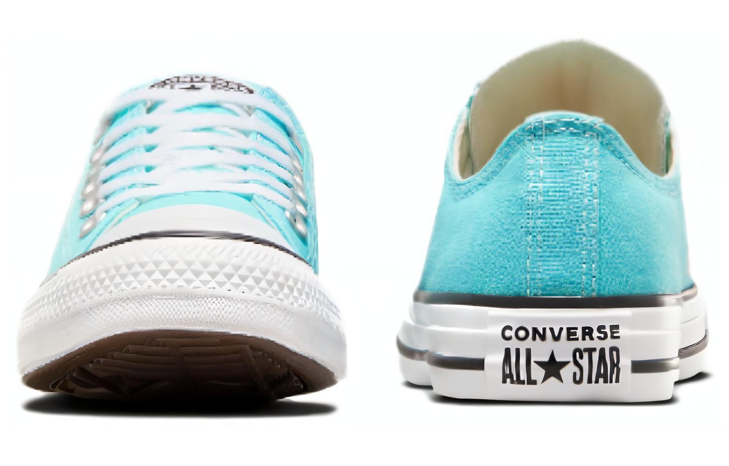 Shop Converse Chuck Taylor All Star 全配適舒適 輕巧休閒 保暖防滑 低筒 板鞋 男女通款 藍色