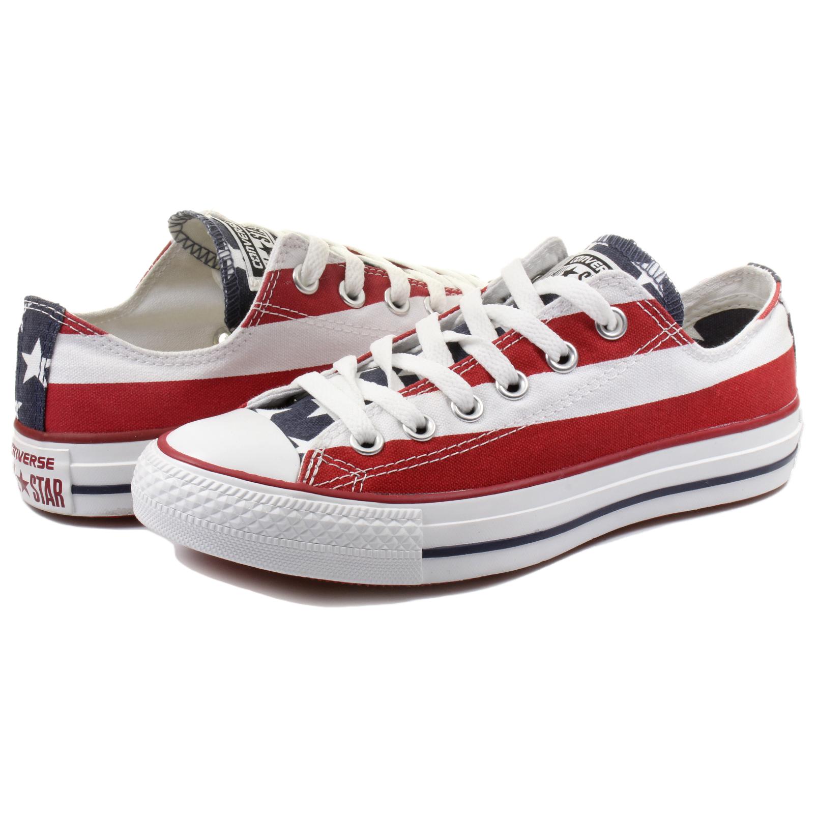 Shop 컨버스 척 테일러 올스타 로우 '플래그' 148835F