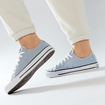 Converse All Star Color Chuck Taylor 防滑耐磨 低筒 球鞋 男女同款 灰藍 Sizing Converse All Star Color Chuck Taylor 防滑耐磨 低筒 球鞋 男女同款 灰藍
