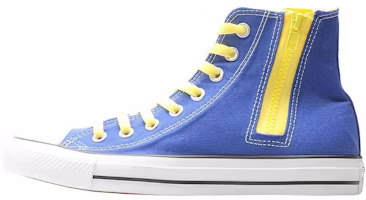 Converse Chuck Taylor All Star Side Zip Hi Radio Blue Yellow 142295C Converse Chuck Taylor All Star Side Zip Hi Radio Blue Yellow 142295C