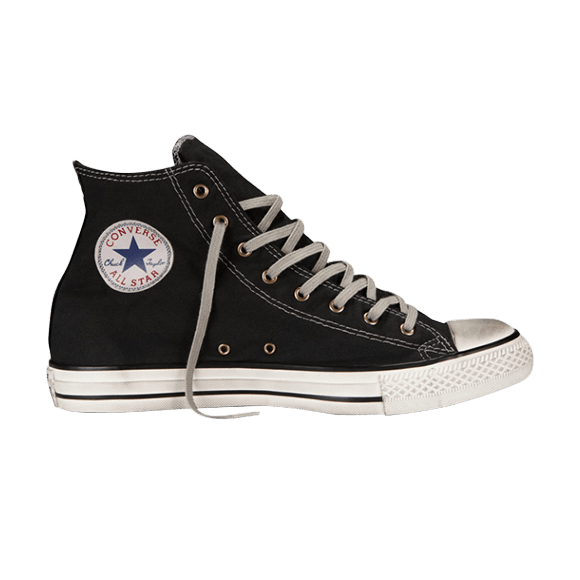 Buy 匡威 Chuck Taylor All Star 旧化帆布高帮鞋 '黑色' 142222